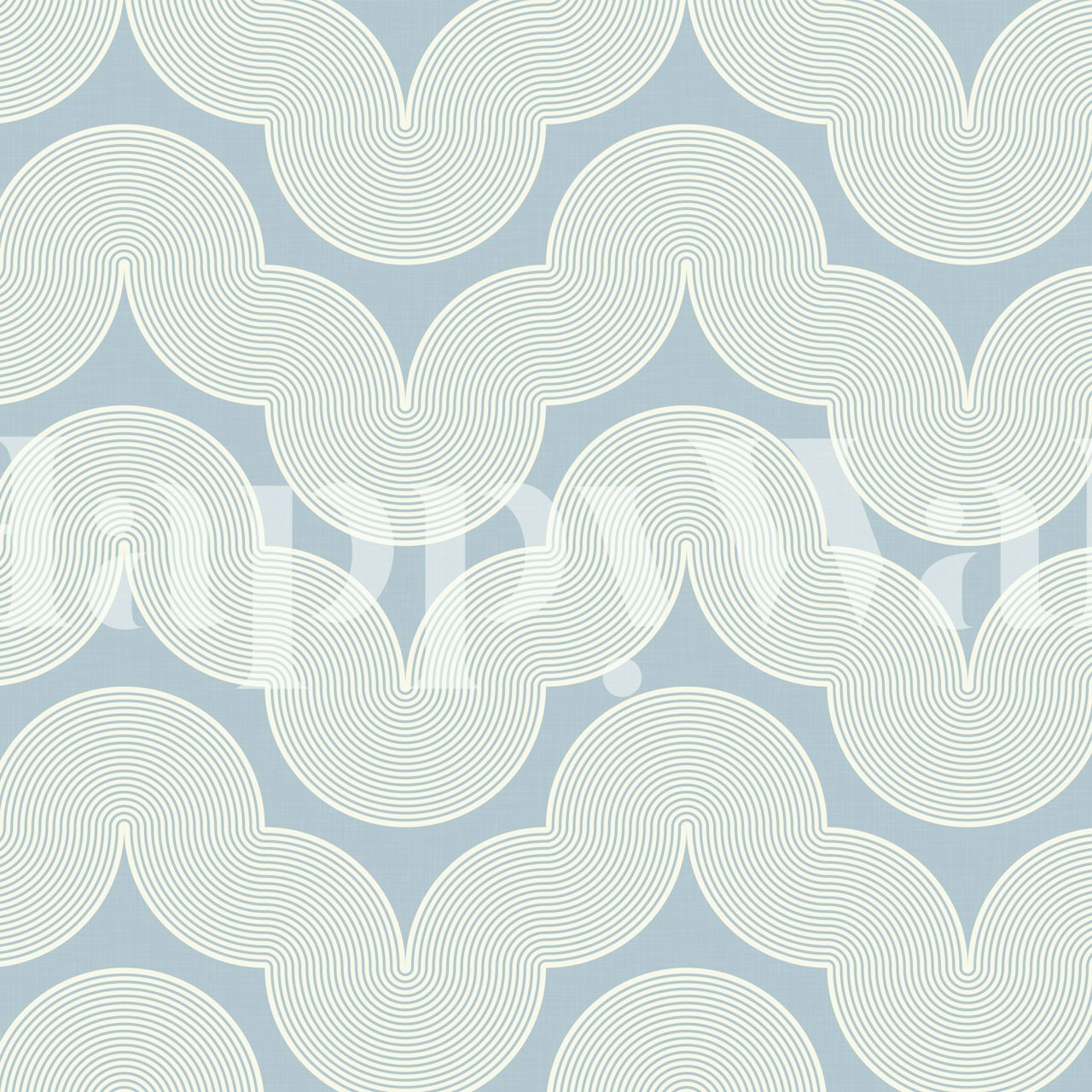 70's Geometry Groovy Waves wallpaper huoneessa