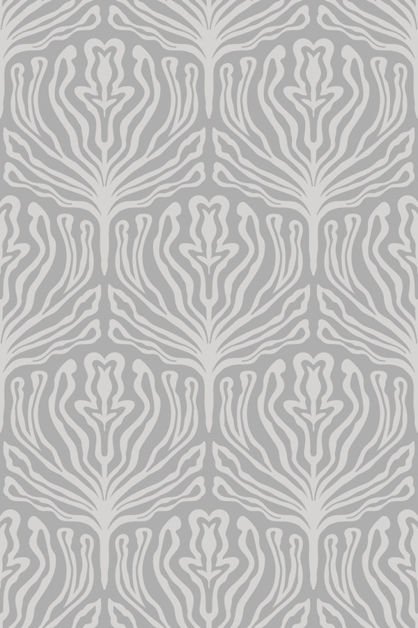 Elegant Abstract Florals - Light Grey