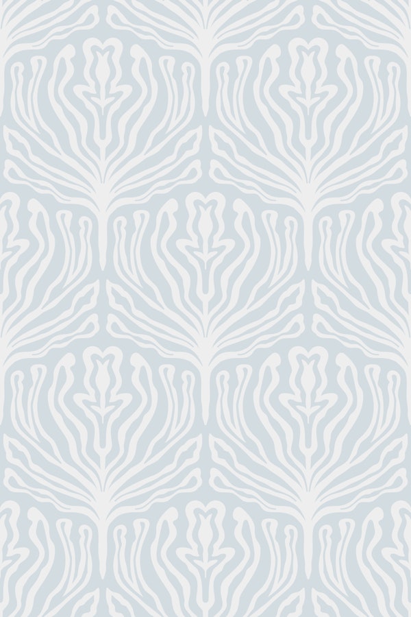 Elegant Abstract Florals - Light Silver Grey