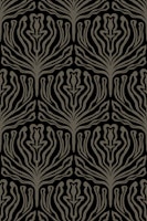 Elegant Abstract Florals - Black ταπετσαρία