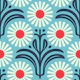 Modern Daisy Bliss in Blue - S