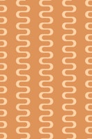 Simple modern wavy stripes - creamy brown wallpaper