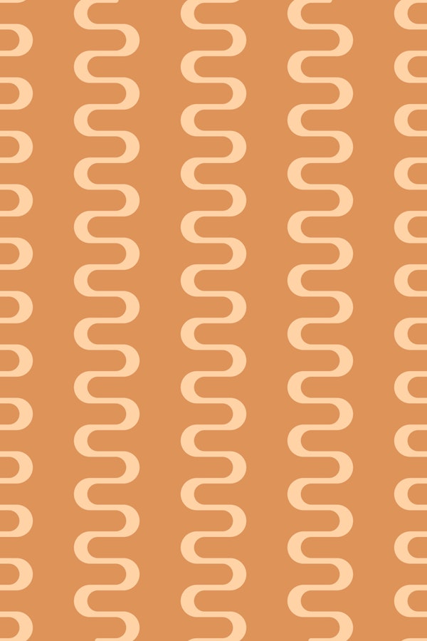 Simple modern wavy stripes - creamy brown