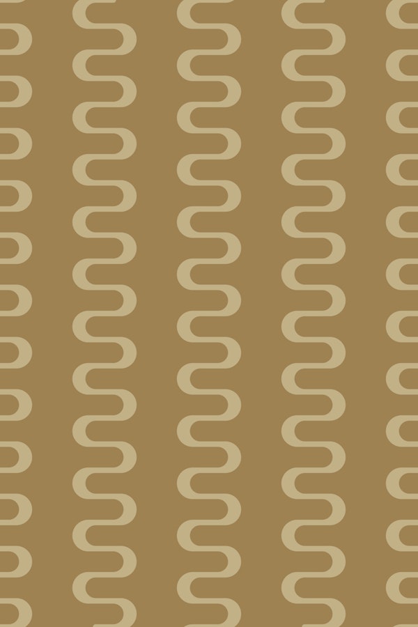 Simple modern wavy stripes - khaki