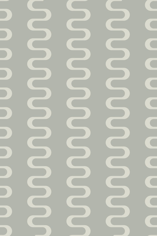 Simple modern wavy stripes - light grey