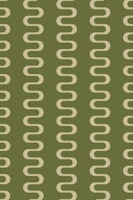 Simple modern wavy stripes - warm sage green wallpaper