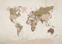 Vintage World Map View tapete