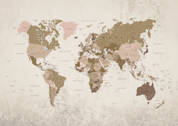 Vintage World Map View