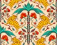 Folk Tigers in Yellow - Red - Teal Green