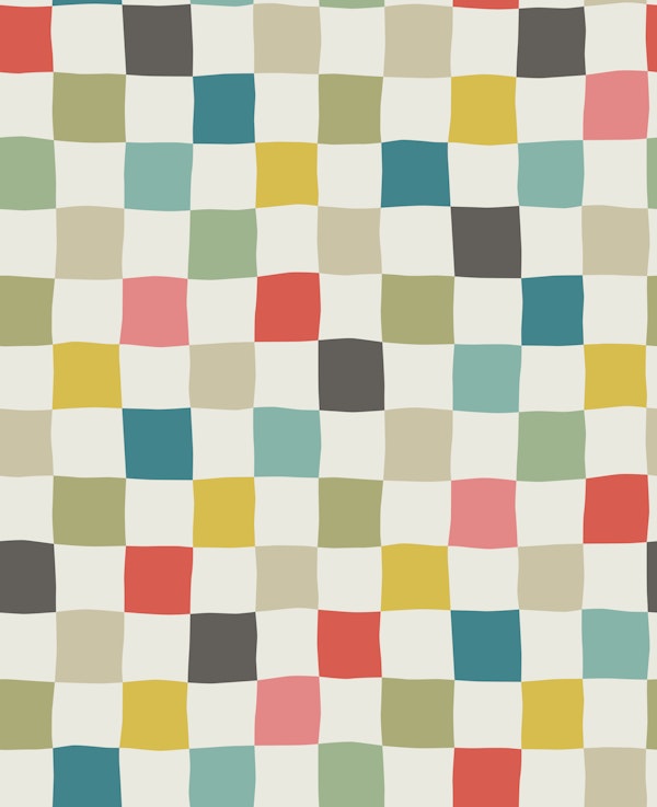 retro organic checker - colorful