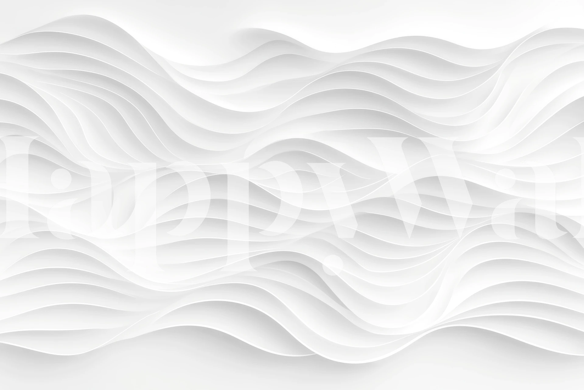 Cascading White Elegance papier peint dans une pièce