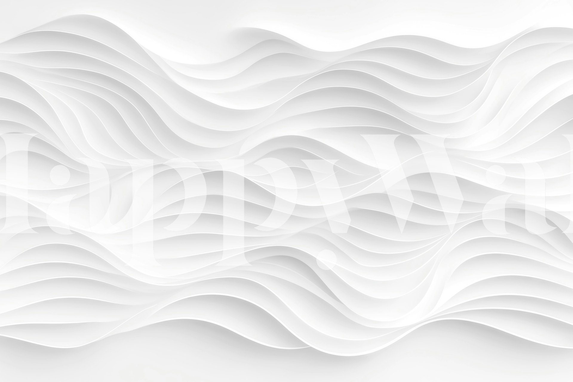 Cascading White Elegance wallpaper in a room