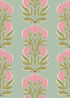 Block print classic floral tapete