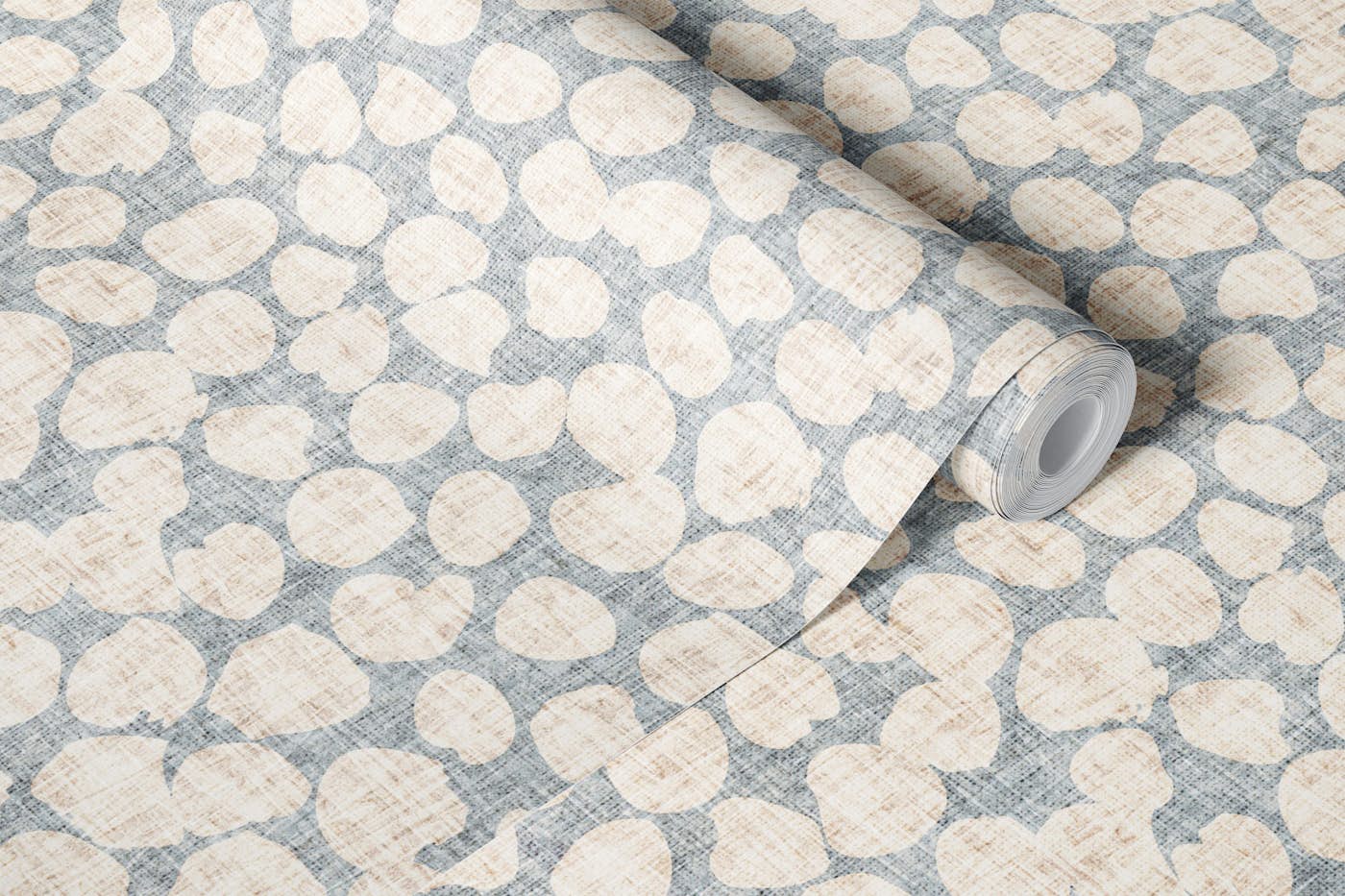Natural Modern Japandi Abstract Spot Blue wallpaper roll