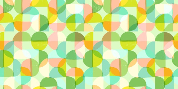 geometric pastel circles green
