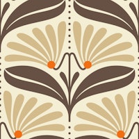 Vintage Petal Charm in Beige Brown - S tapeta