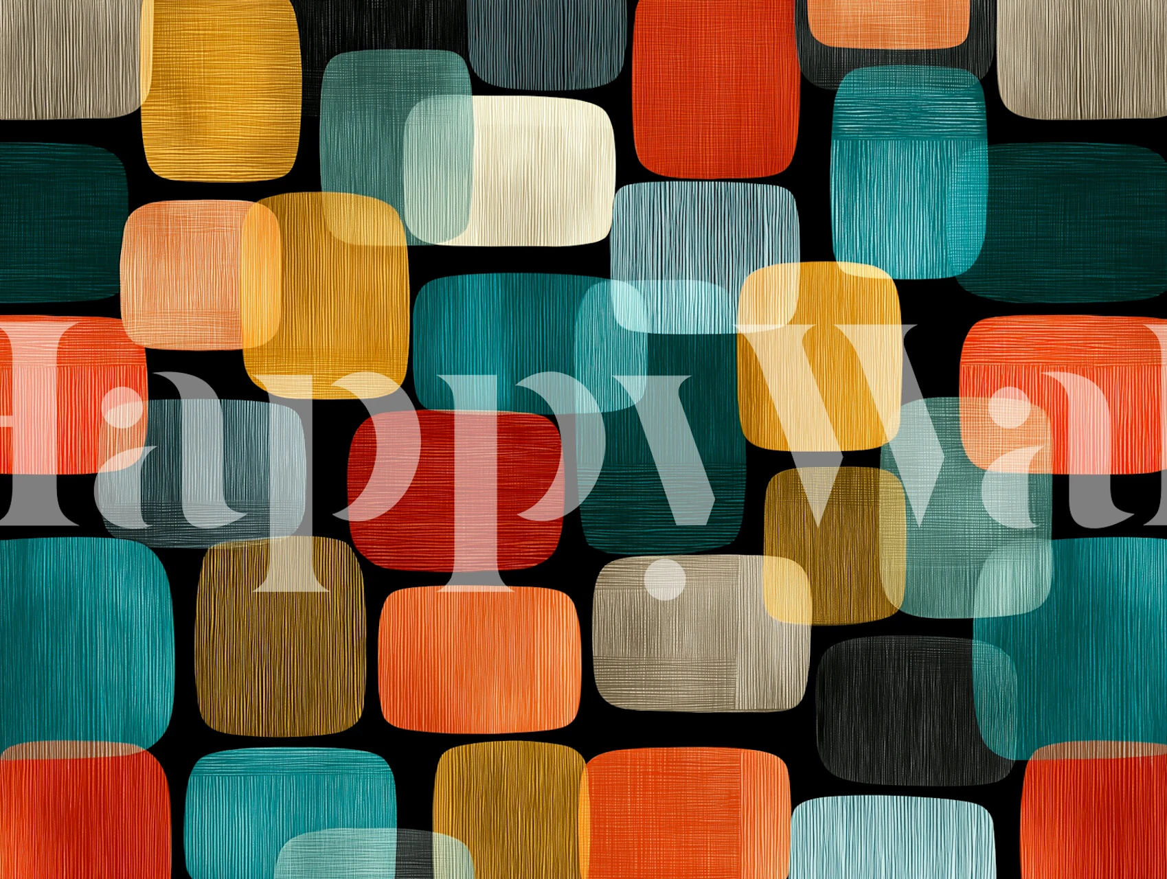 Colorful abstract geometric shapes in various tones wallpaper