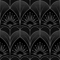 Mimosa Art Deco Black and Gray carta da parati