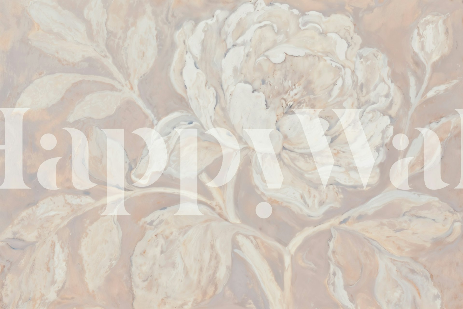 Creamy Floral Elegance tapet i et rum