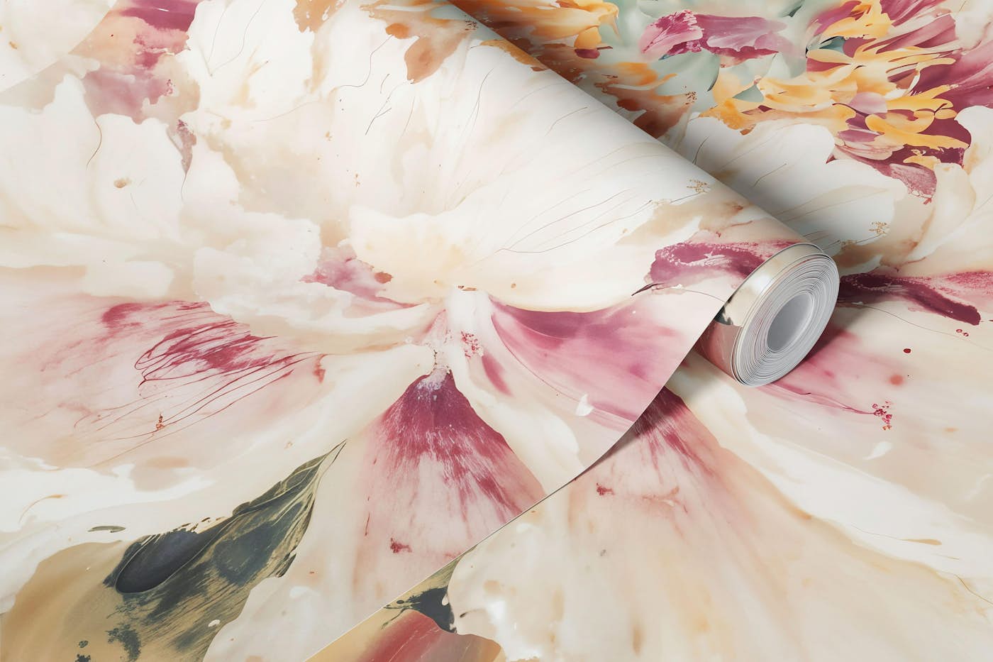 Classic Peony Canvas wallpaper roll