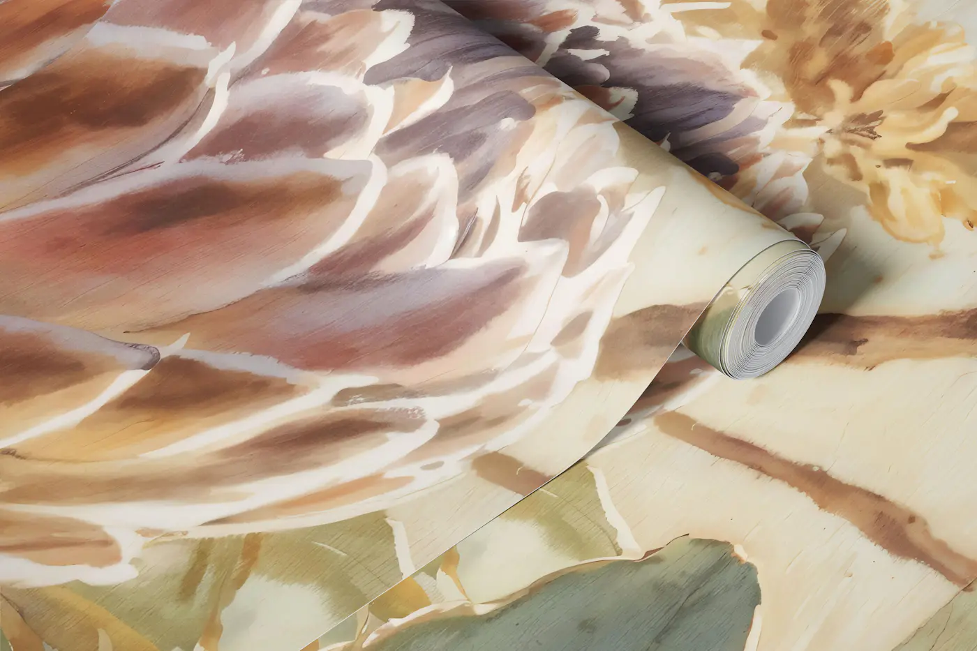 Rustic Flora Vibes Painting wallpaper roll