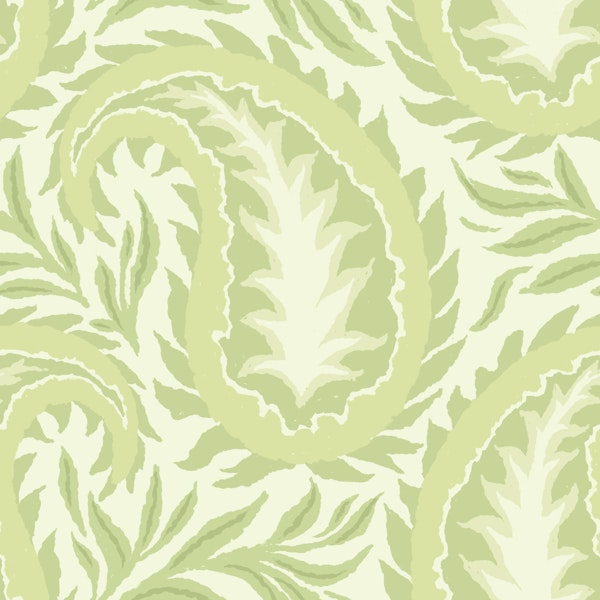 L Botanical Paisley - Light Green