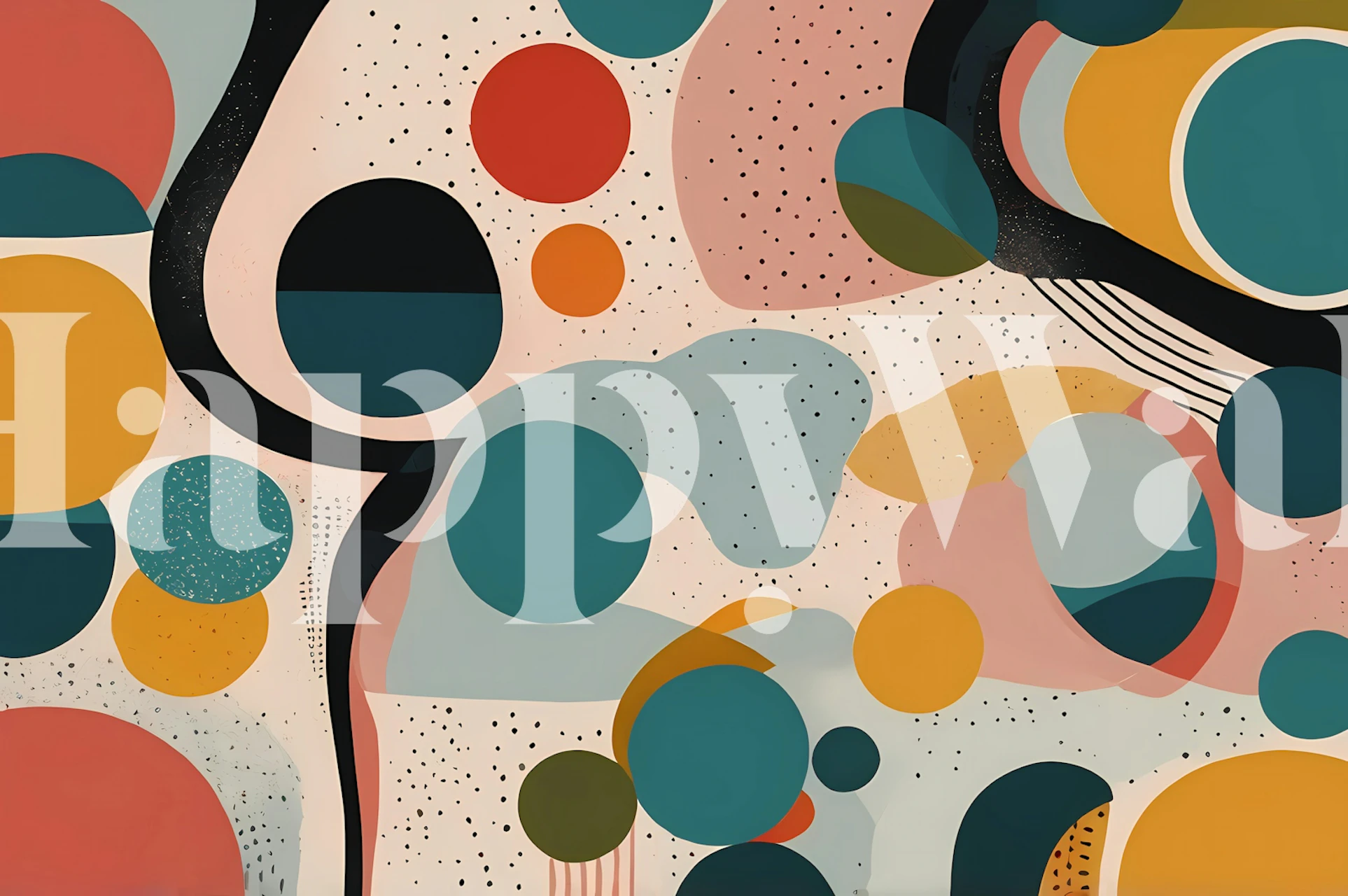 Retro Colorful Abstract wallpaper design