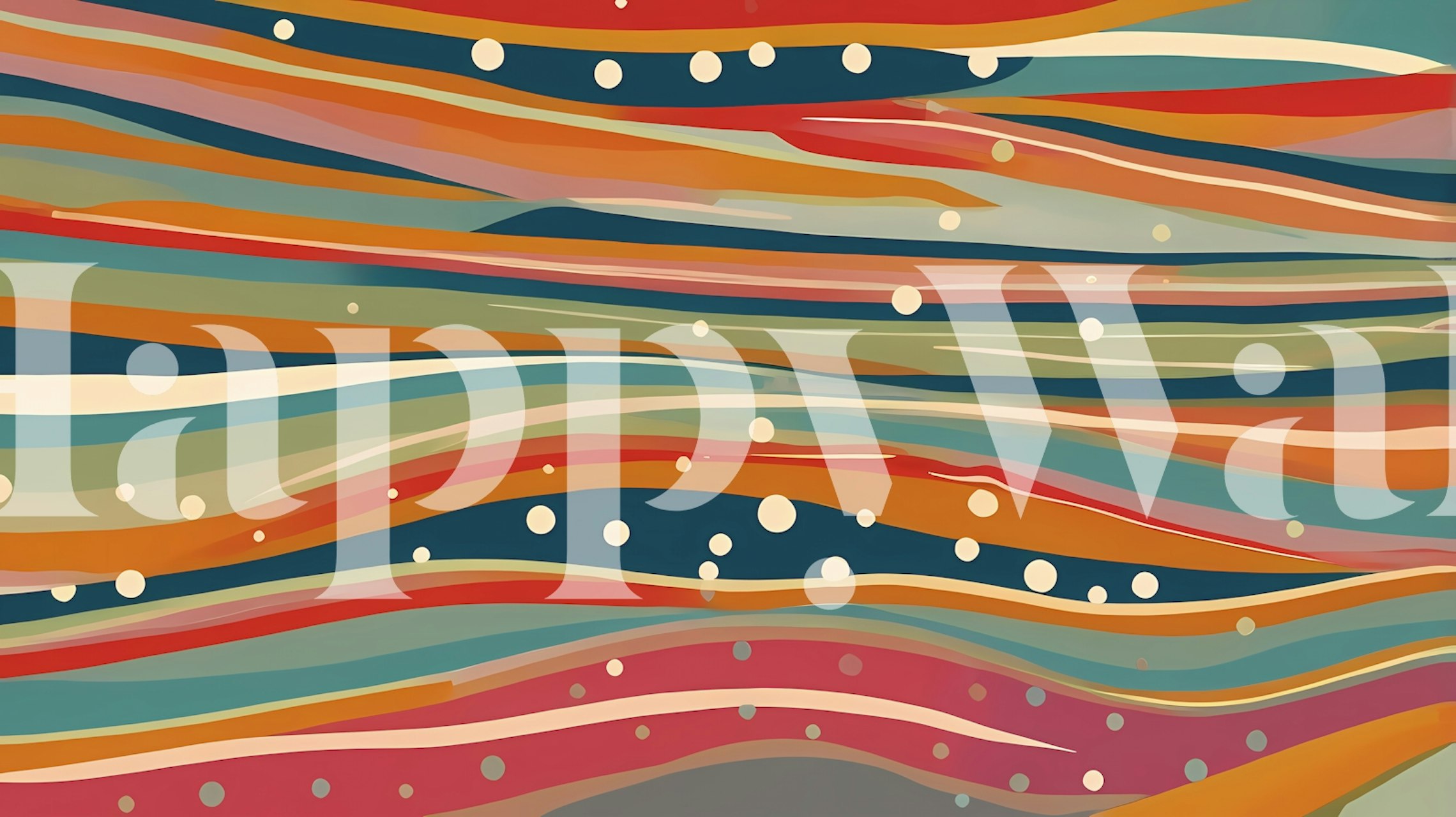 Vibrant Waves of Colors wallpaper in a room