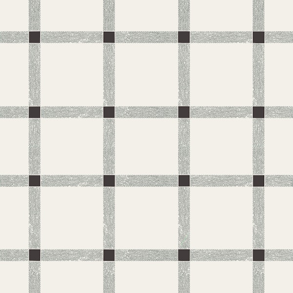 Modern Windowpane Plaid Black & White