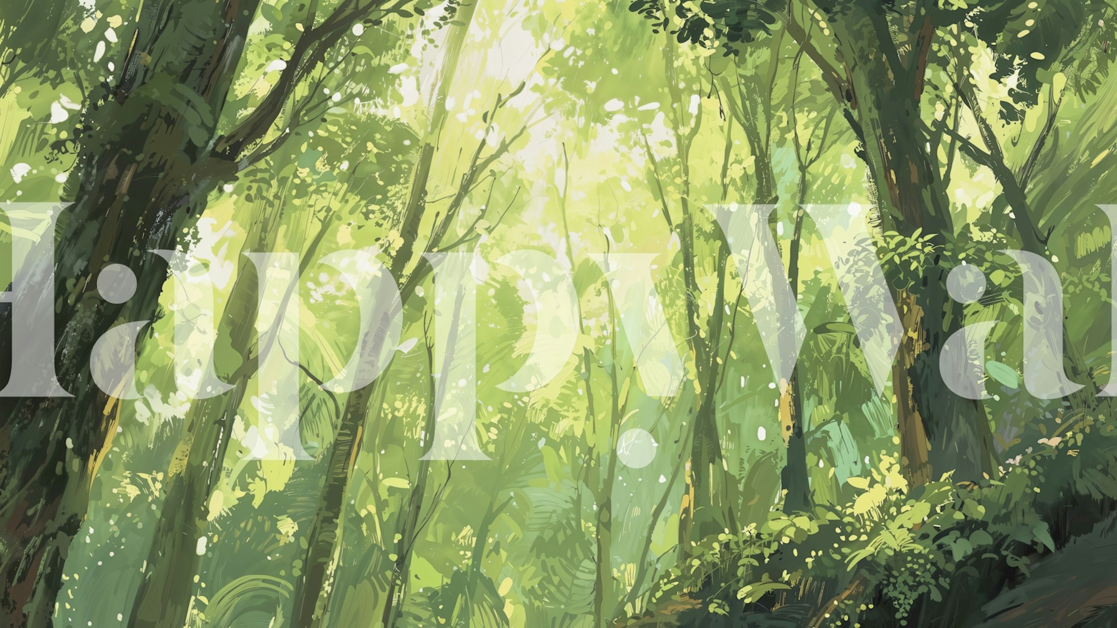 Ταπετσαρία Summer Forest Serenity σε ένα δωμάτιο