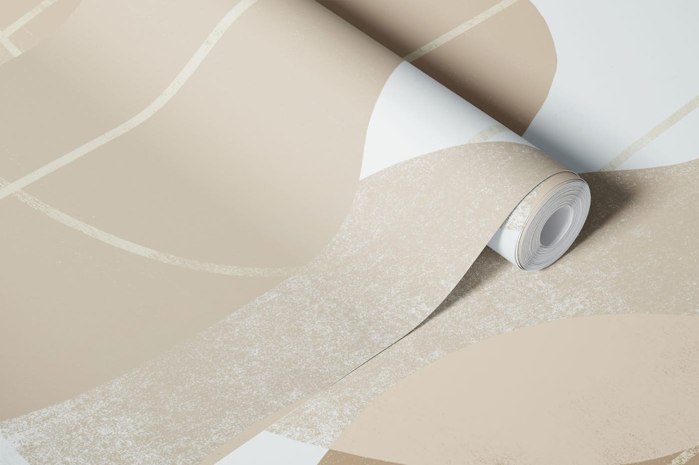 Organic Shapes in Big Neutral wallpaper roll