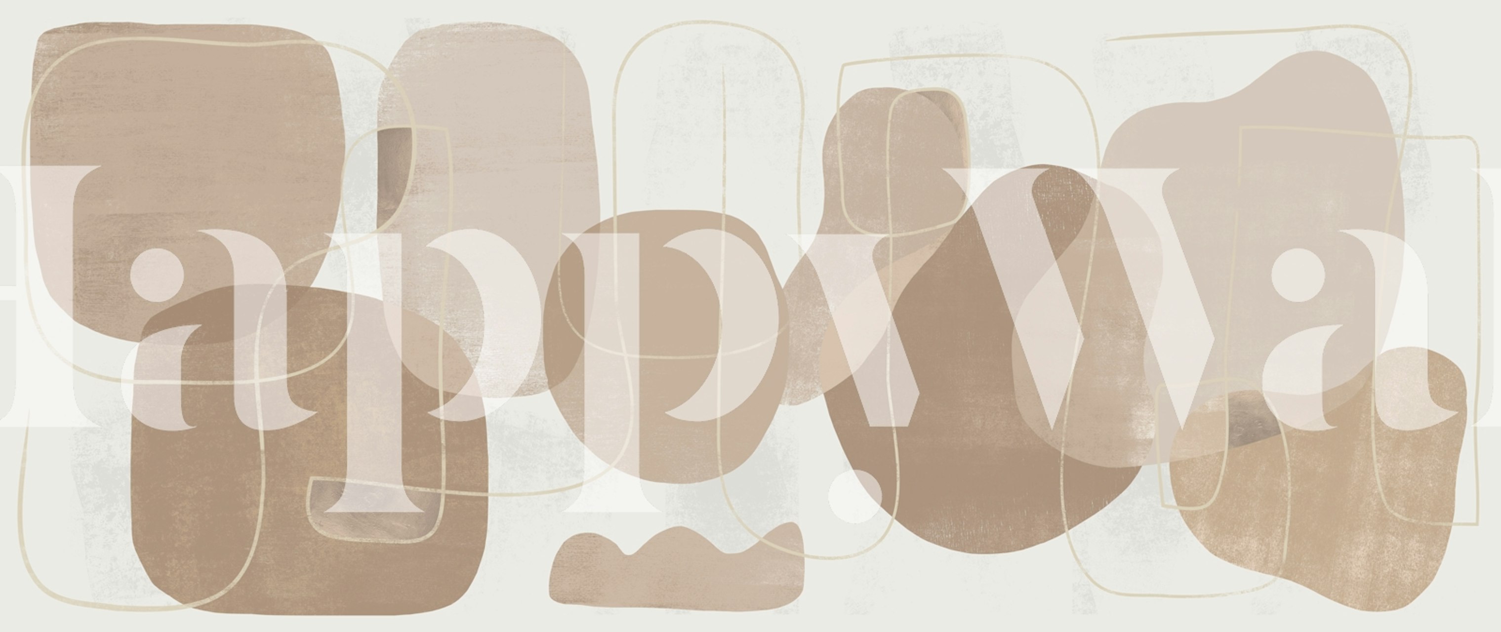 Tapeta organické tvary v místnosti