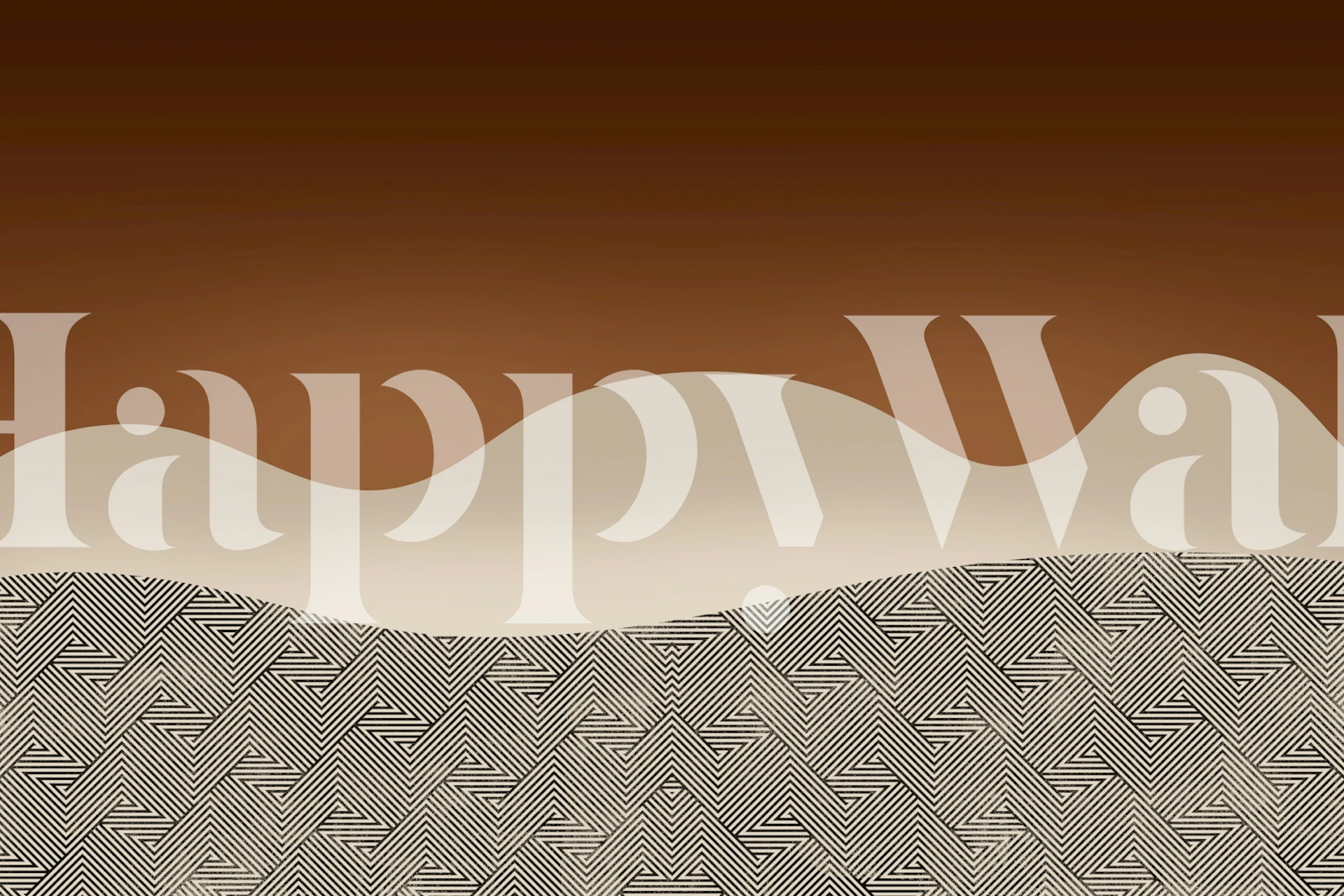 Papel de parede Terra Wave Geometrics em um quarto