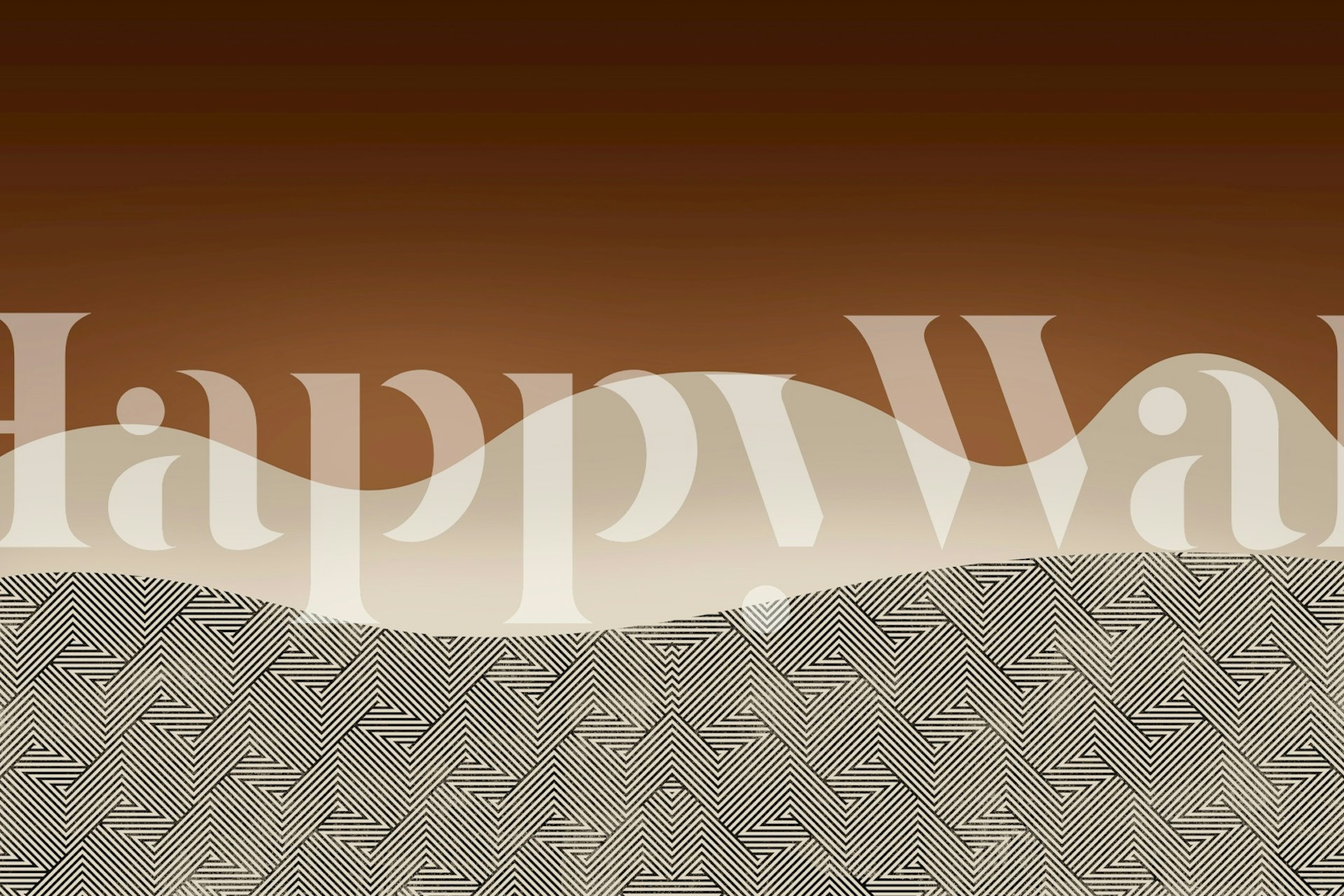 Terra Wave Geometrics wallpaper in a room