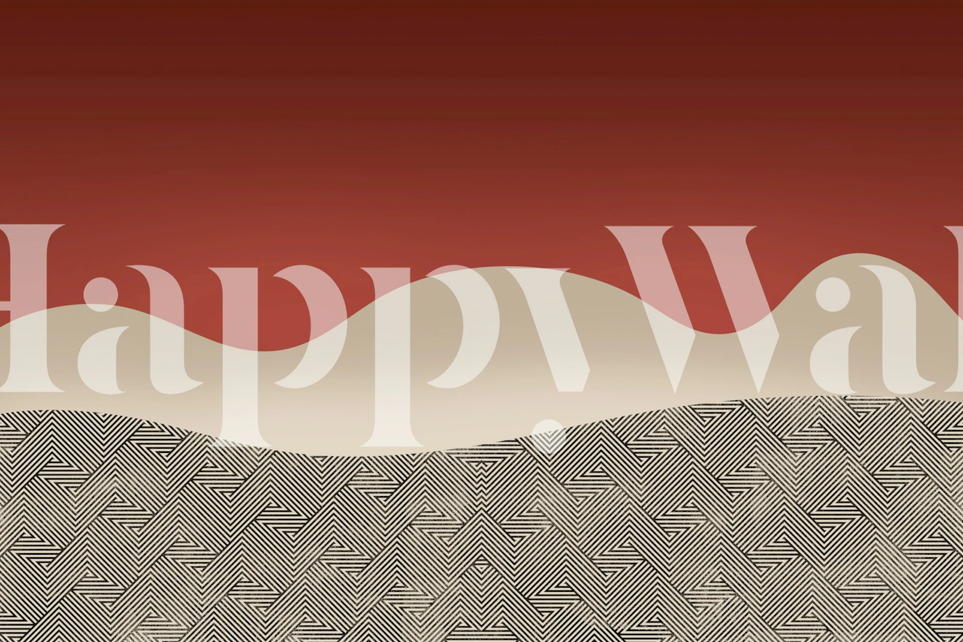 Tribal Sandscape wallpaper in a room