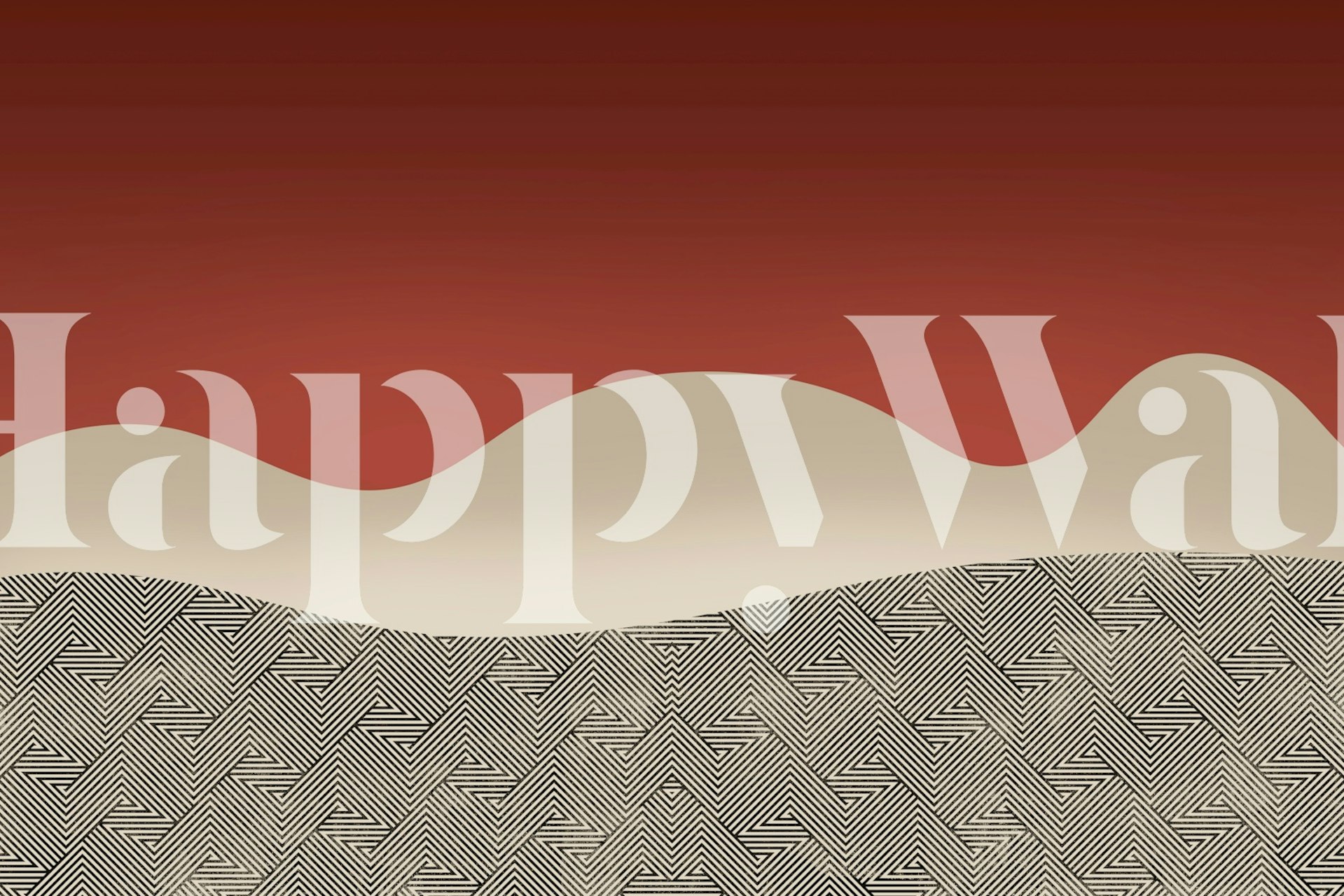 Tribal Sandscape tapet i et rom