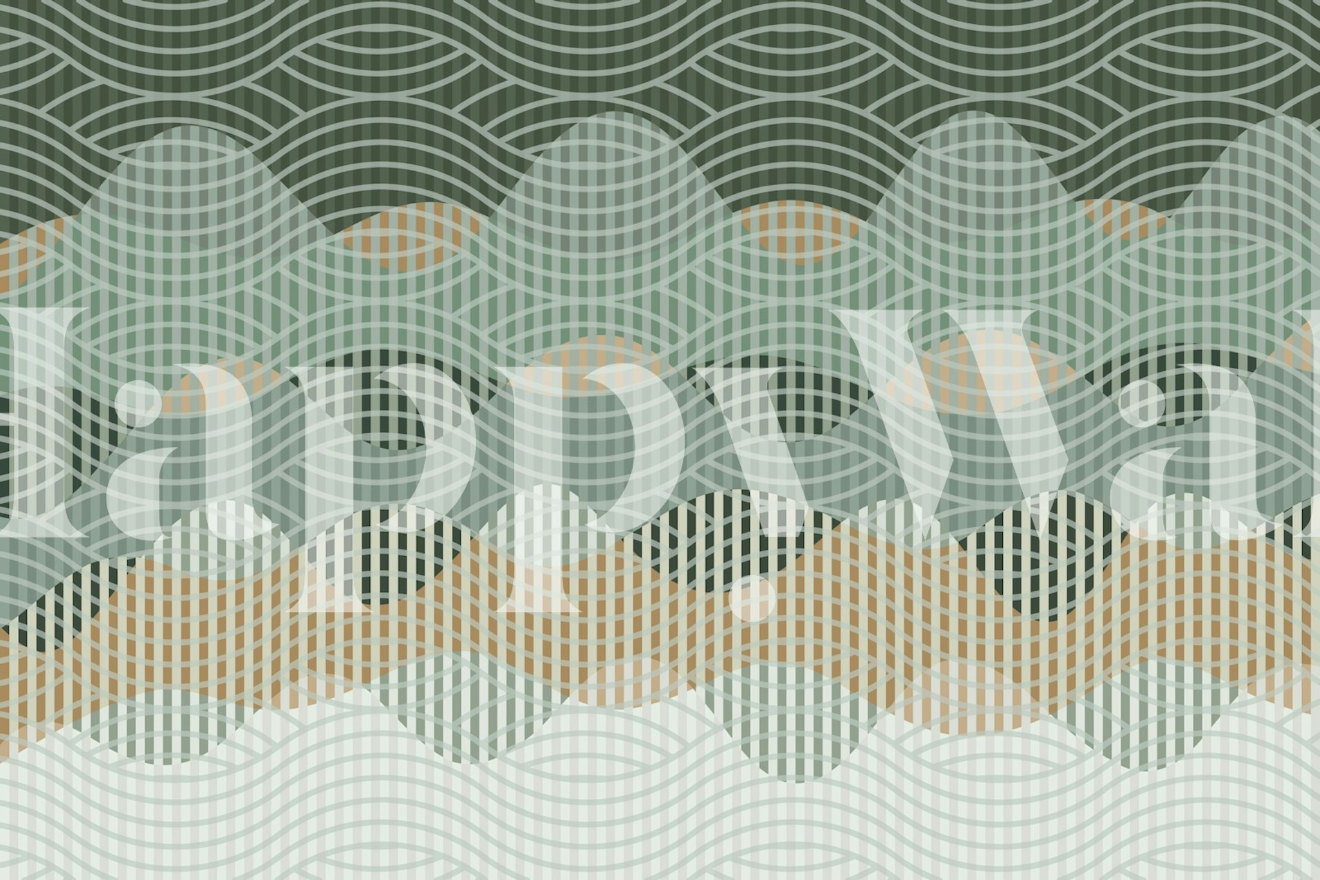 Waves of Serenity wallpaper in a room