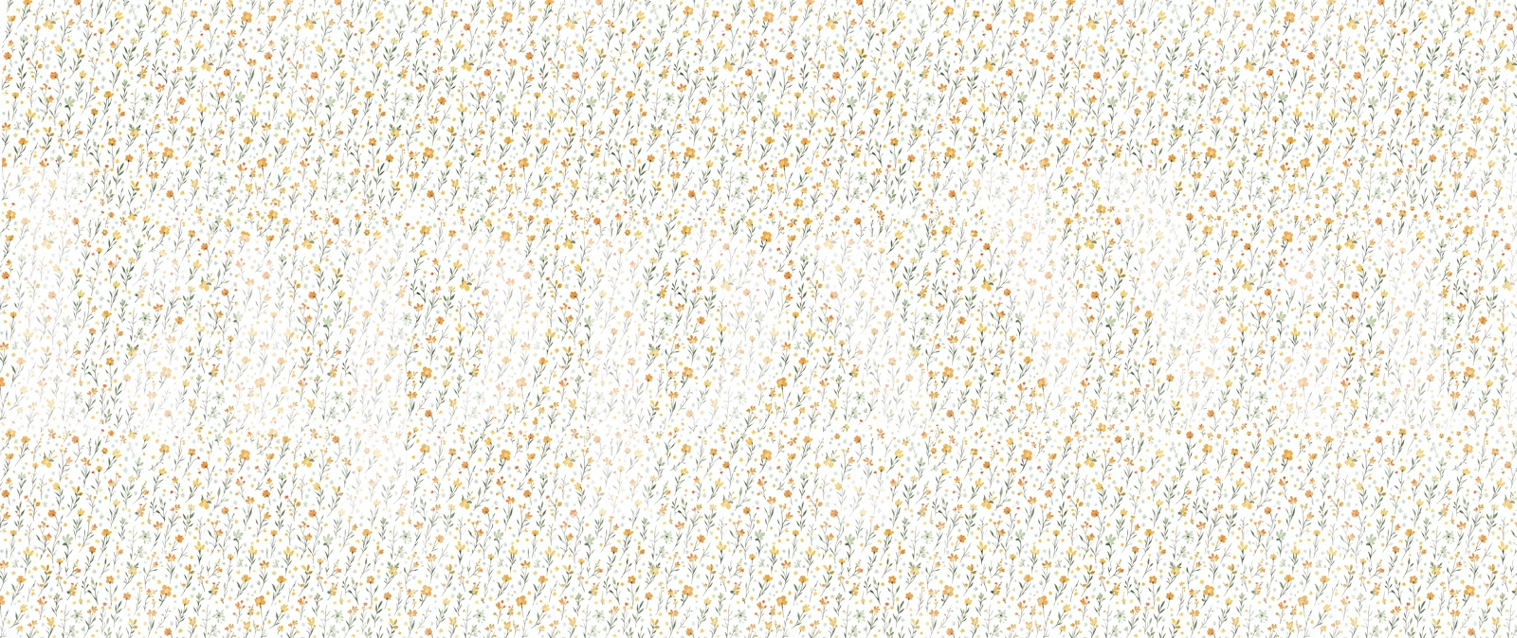 Springtime Wildflowers Bliss wallpaper in a room