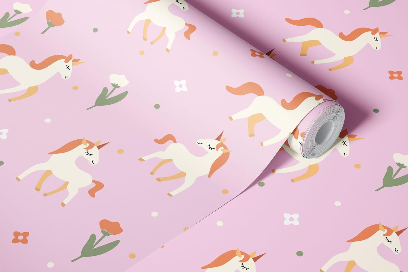 Enchanting Unicorn Parade wallpaper roll