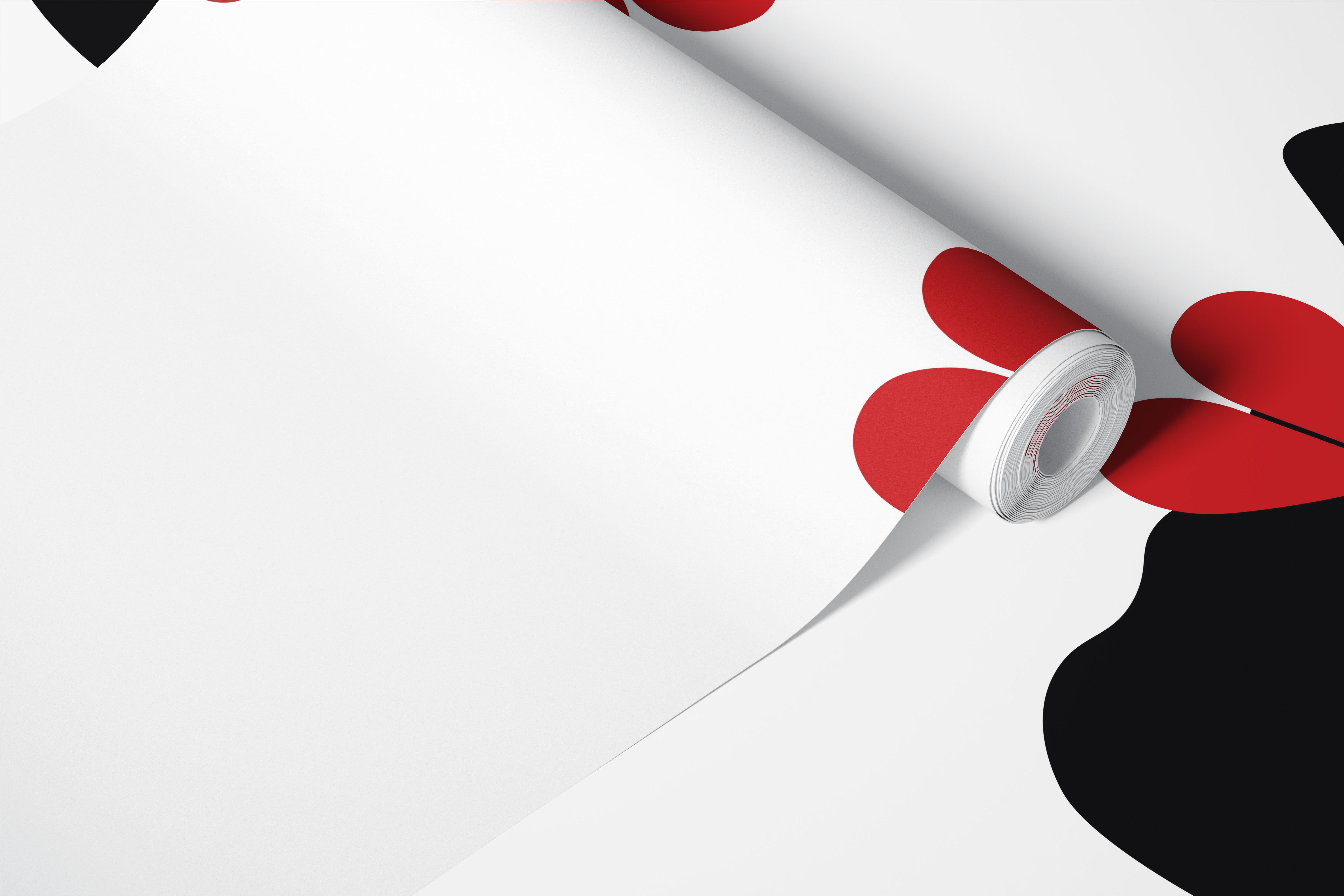 Kisses in Contrast wallpaper design in a room