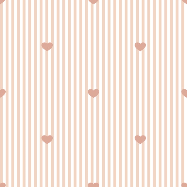 Chic Heart Stripe Pattern