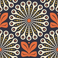 Vintage Dandelion Radiance in Red - S wallpaper