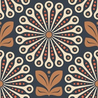Vintage Dandelion Radiance in Brown - S wallpaper