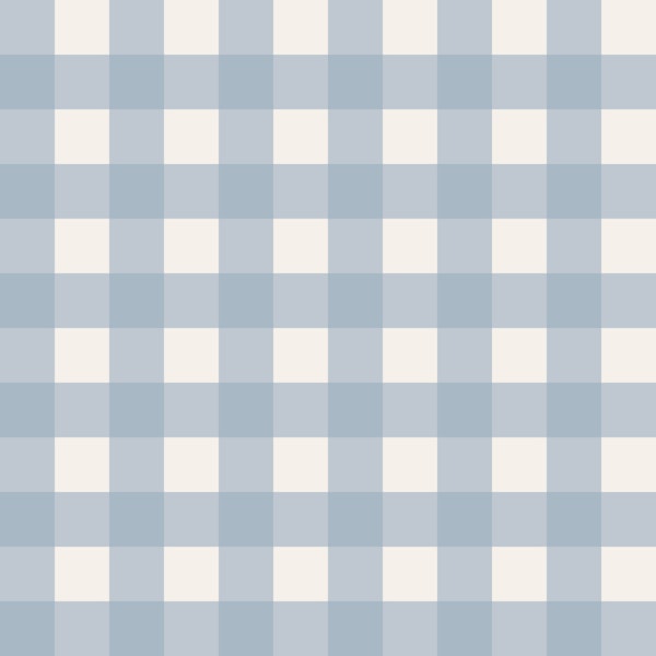 Mini Soft Blue Tartan Charm
