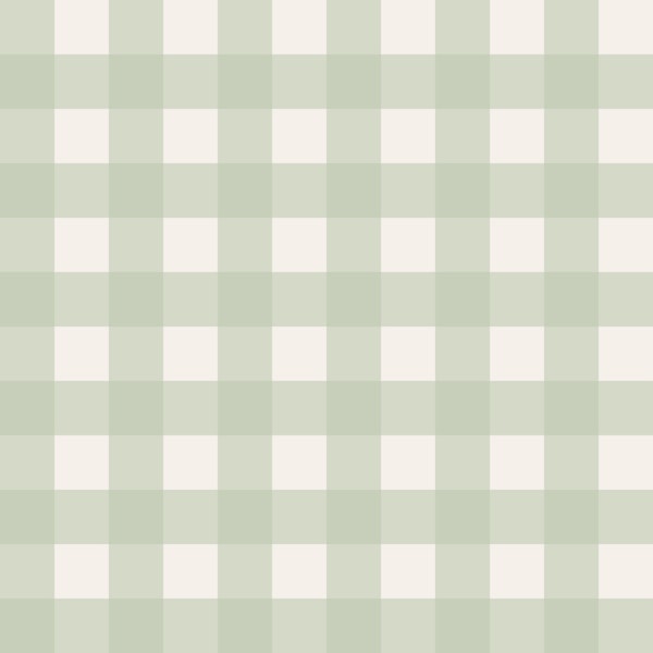 Mini Soft Sage Green Plaid Charm