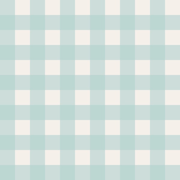 Mini Soft Aqua Mint Checkered