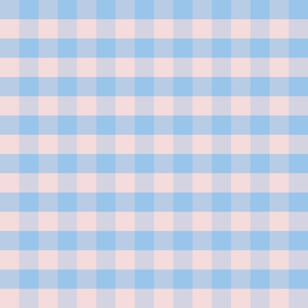 Cute Check Pattern Blue Rose
