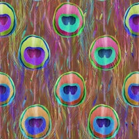 Bohemian Peacock Feathers Copper tapetit