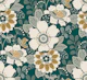 Rich Green Moody Floral