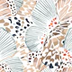 Butterfly wings beige green - large scale